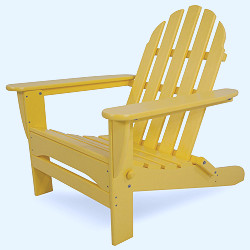 Amazon.com : POLYWOOD AD5030LE Classic Folding Adirondack Chair, Lemon : Adirondack  Chairs : Patio, Lawn & Garden